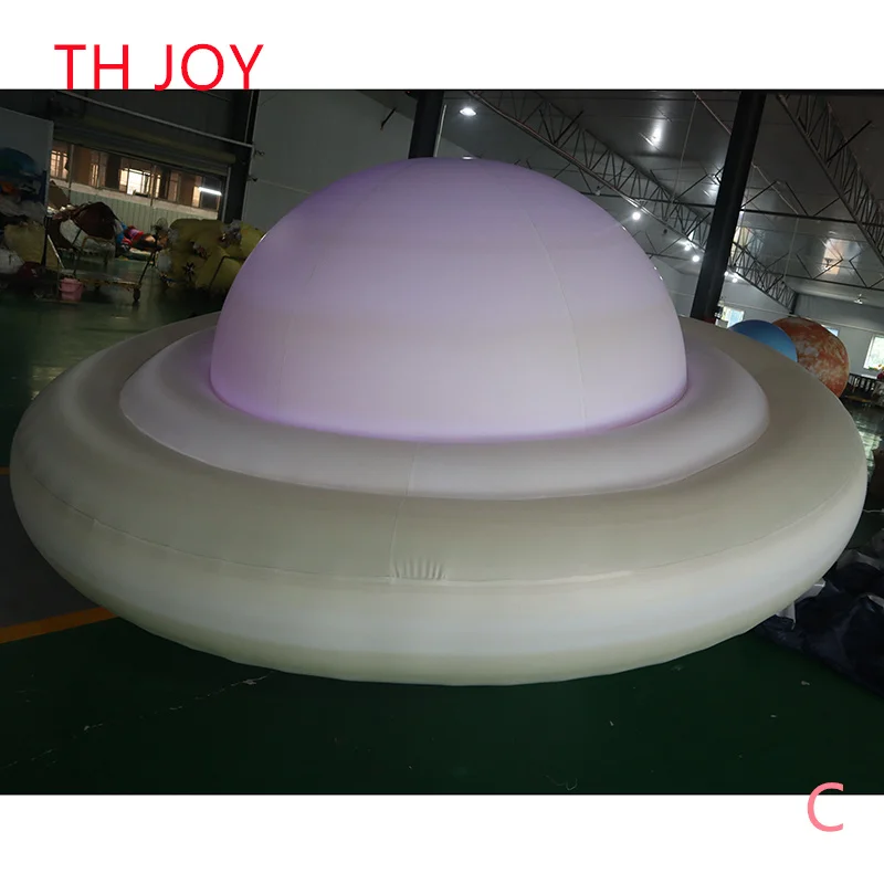 fast air ship to door,  Led Lighting Inflatable Planet Balloon, one set Solar System Nine Planets Inflatable Planet Saturn