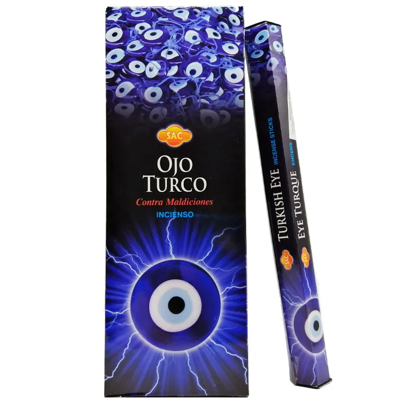 Lot of 12 Boxes of Turkish Eye Incense D and the Brand Sac of 20 Grams Each Toital Box 240 Grams