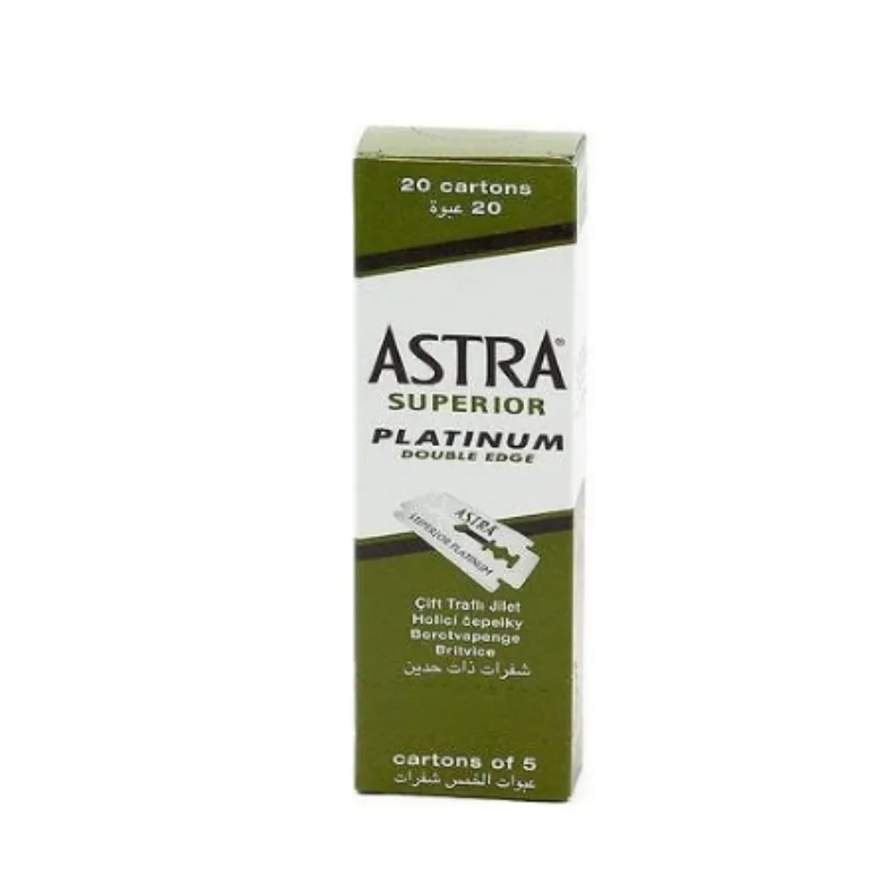 

Astra Razor Platinum Various Pieces Double Edges Superior Safety High Quality Men Beard Mustache Most Preferred Daily Stainless Grooming New Trend Fashion Hygienic With Standard Shape Package Fast Delivery