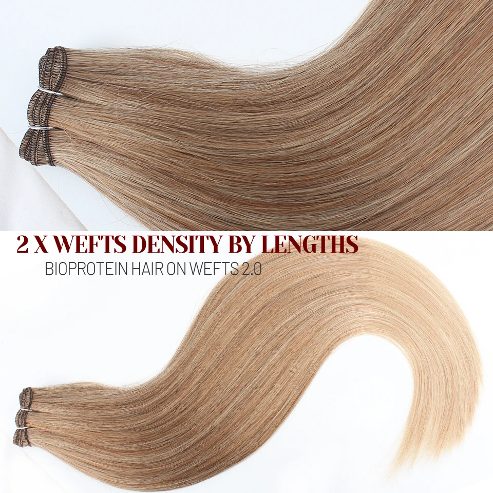 وصلات شعر صناعية مستقيمة طبيعية خياطة في ألياف مقاومة للحرارة وصلات شعر ذيل حصان 26 "200 جرام خصلات شعر