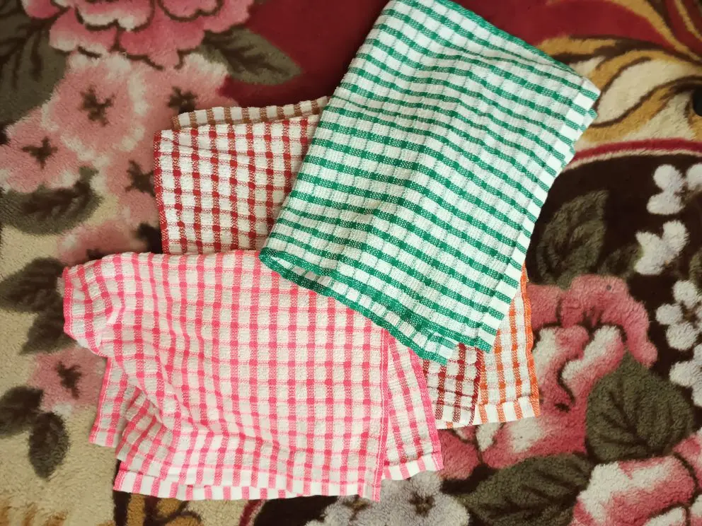 6PCS Cotton Kitchen Tea Towels Absorbent Lint Free Catering Restaurant Cloth Dish Towels Cleaning Cloth Kitchen Cleaning Towel photo review