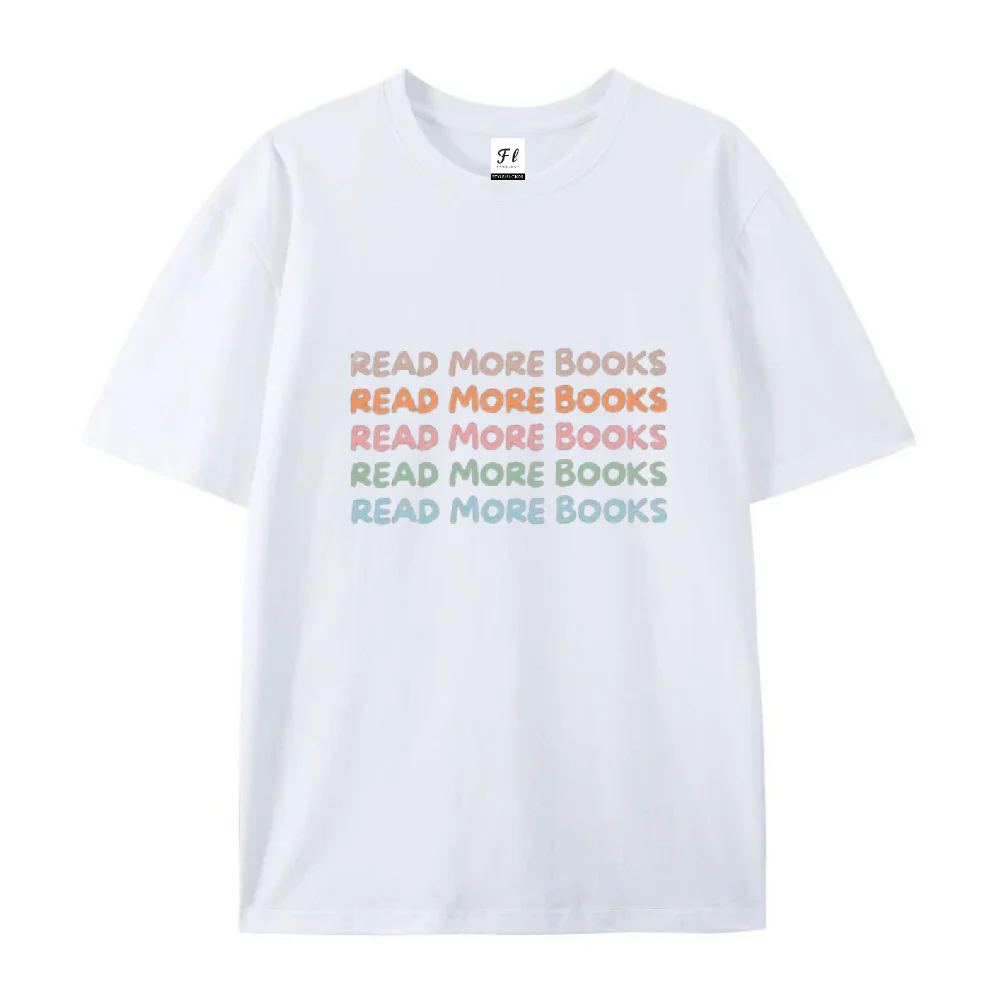 Lire plus de livres imprimés pour femmes, vêtements en coton doux, manches courtes, col rond, t-shirts graphiques Y2k, modèles Harajuku, vêtements de rue