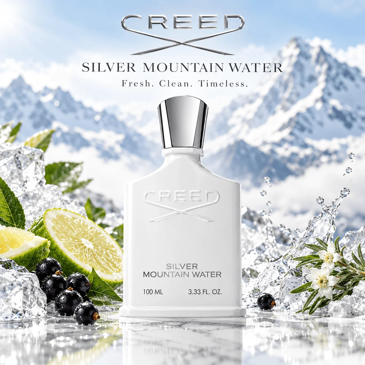 Armaf Armaf Silver Mountain Water Eau De Parfum Unisex 100ml 3.3oz Fresh Citrus Green Tea Woody Musk Long Lasting Luxury Signature Fragrance Perfume - Aliexpress Deal