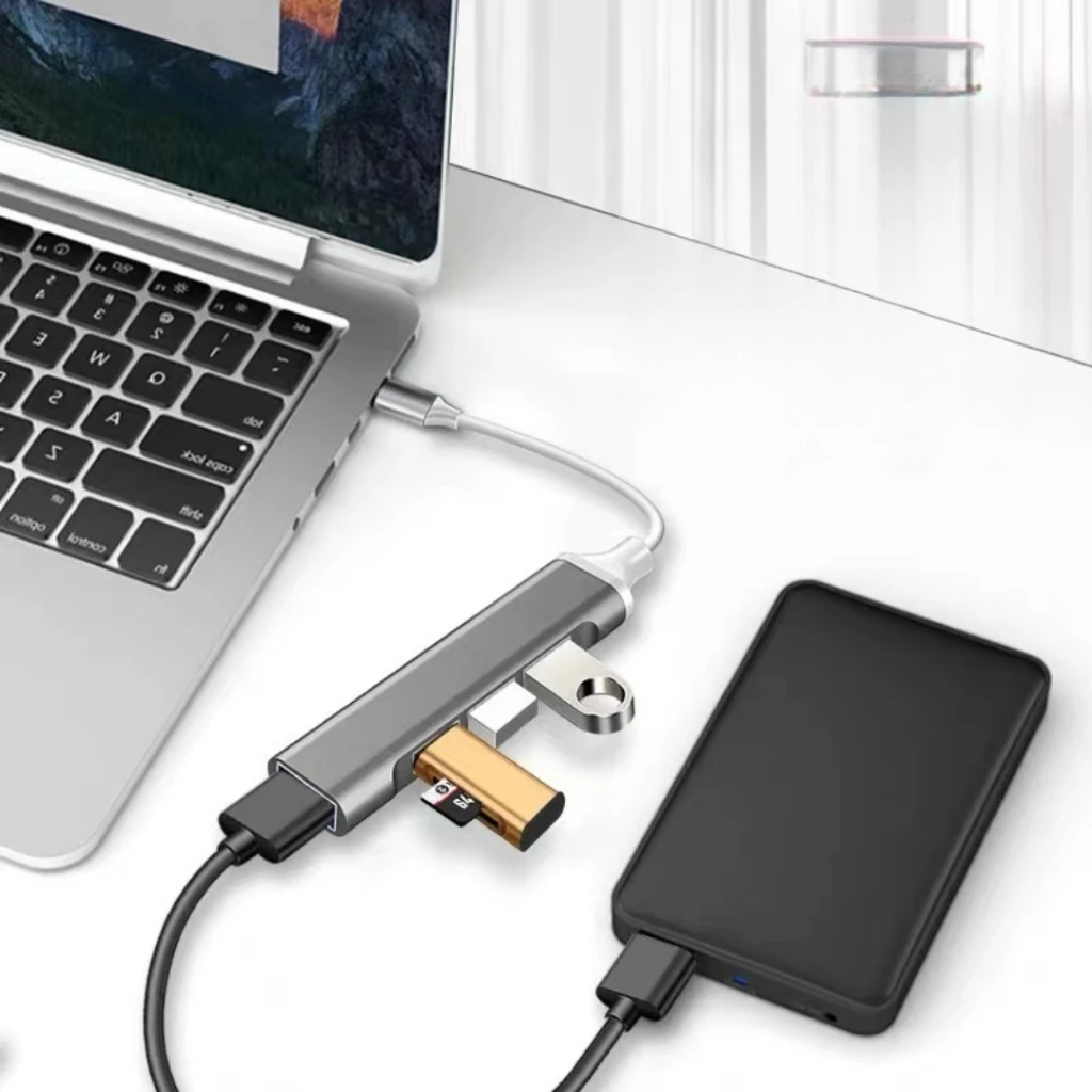 موزع متعدد السرعة من النوع C ، محور من النوع C ، محور USB Orico ، 5 جيجابايت في الثانية ، 4 منافذ