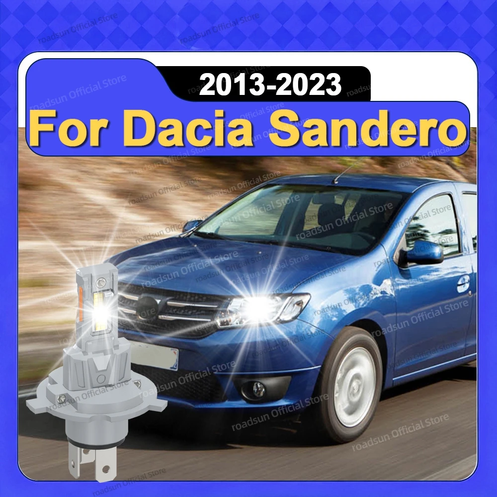 

H4 светодиодная лампа CSP для фар автомобиля 12 В 30000 лм для Dacia Sandero 2013 2014 2015 2016 2017 2018 2019 2020 2021 2022 2023