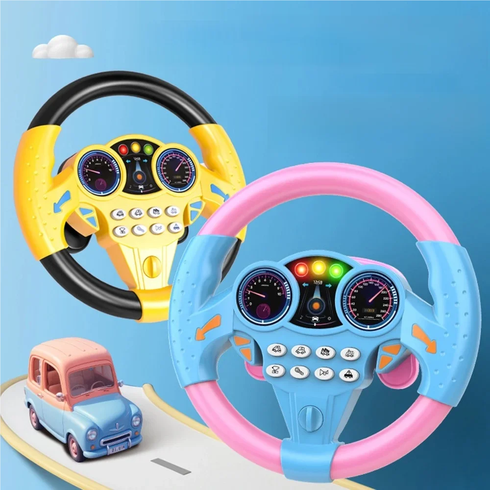 Le jouet de volant pour enfants simule le siège de passager avec le jouet éducatif de volant musical rotatif à 360 degrés