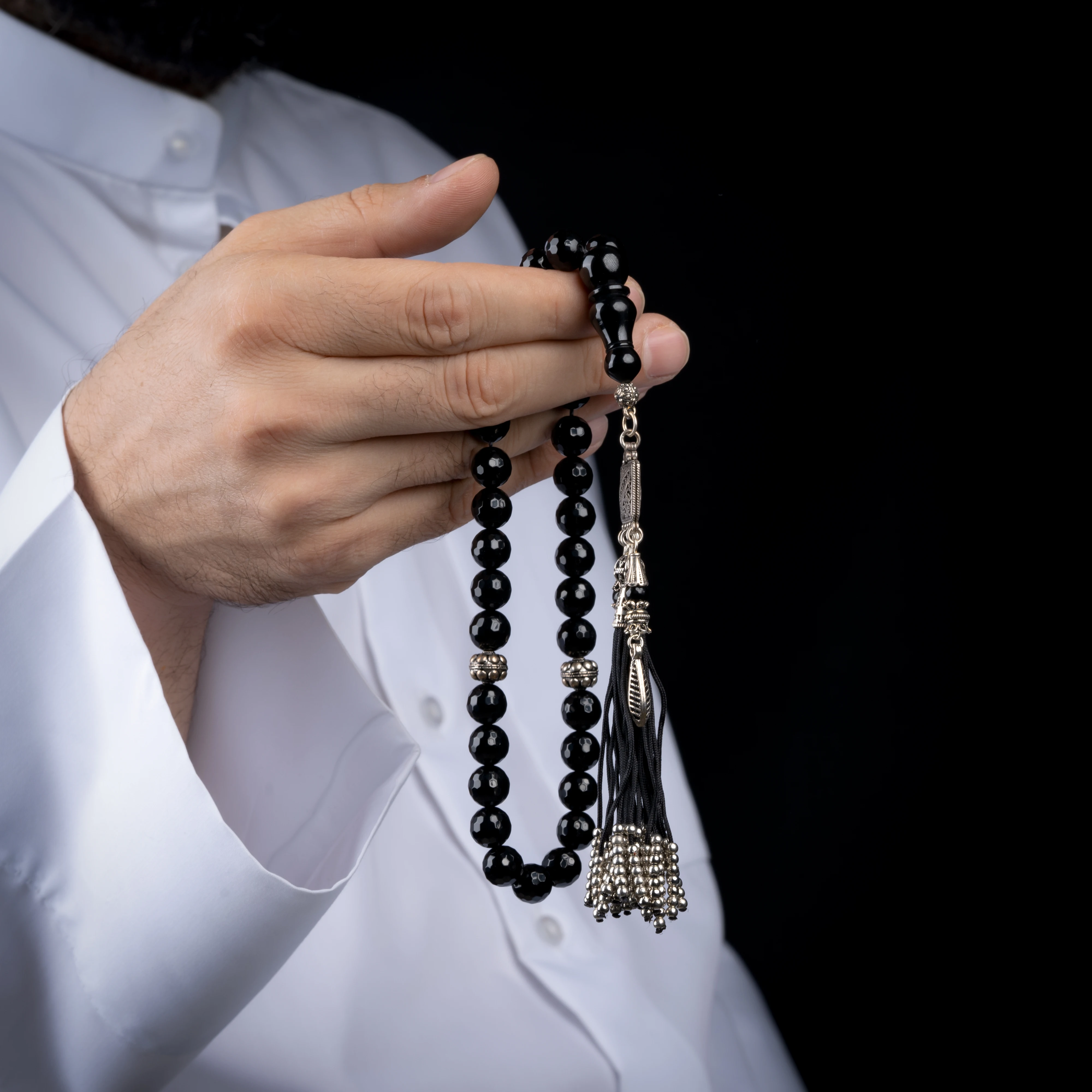 

Rosary 10mm with Black Onyx Stone and 33 Beads