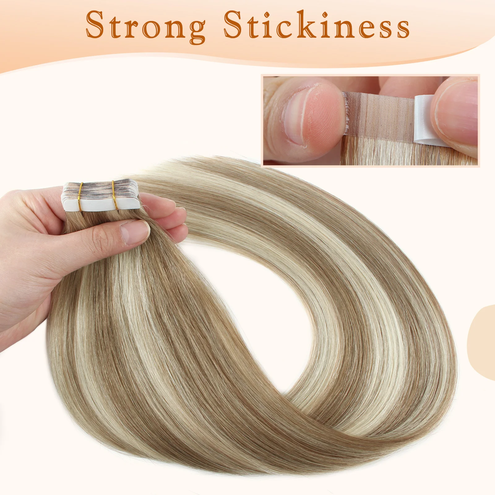 Sixstarhair 20 шт. 100 настоящих человеческих волос Remy 50 г 16/18/20/22 дюймов лента для наращивания волос лента для наращивания человеческих волос для женщин