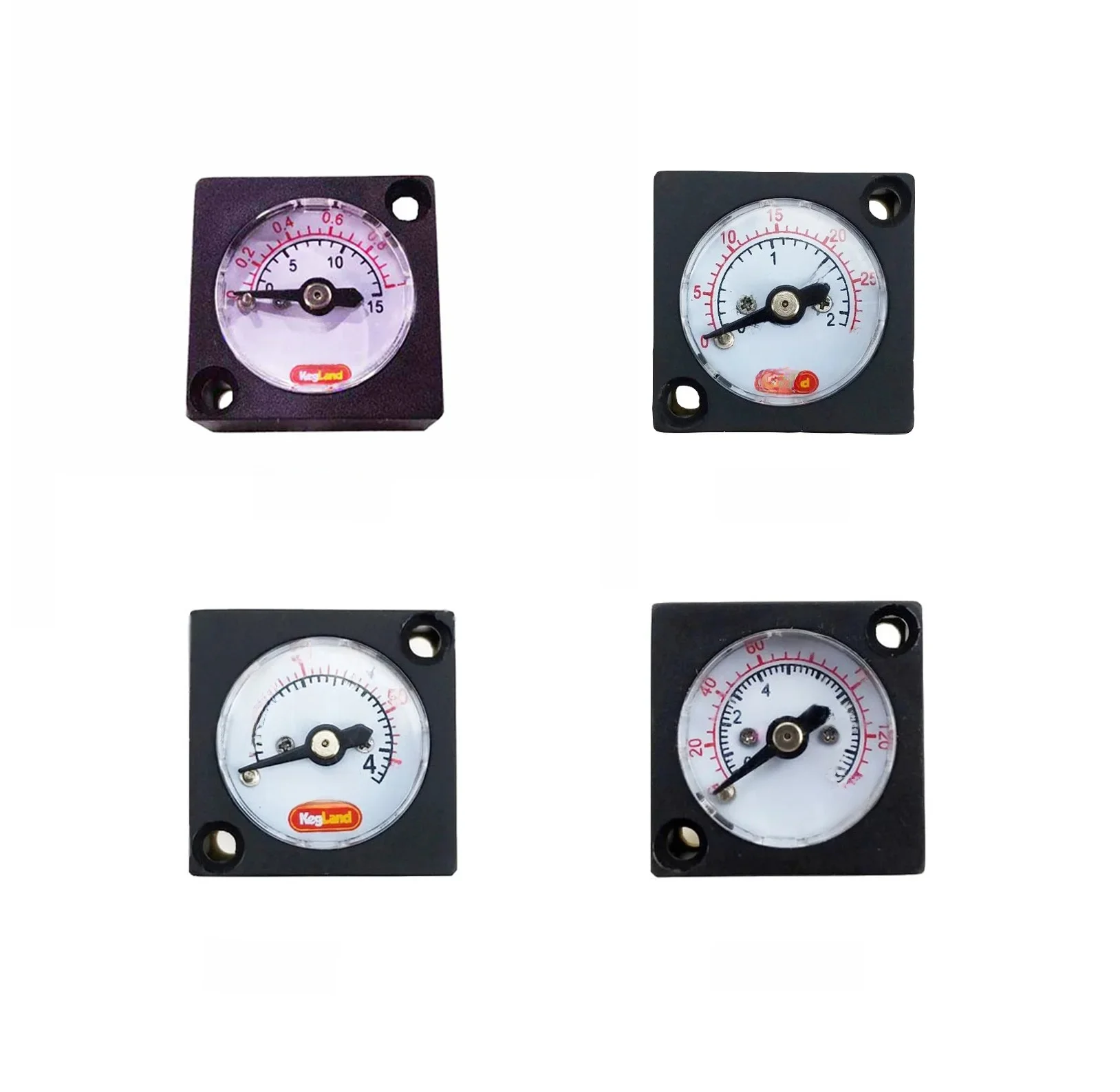 KegLand Mini Gauge 0-15/30/60/150psi - do regulatora Inline Duotight lub Blowtie — zdjęcie 2