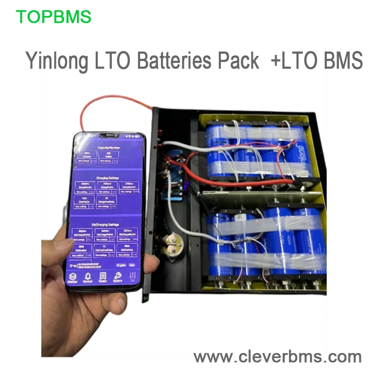 TOPBMS LTO BMS 32S 72V 31S 30S 72V 25S 60V 200A 300A 400A  500A 600A Bluetooth RS485 Modbus Lithium Titanate Battery Solar E-CAR