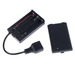 DC 4.5V Portable Mini AA Battery Holder Storage Box Case USB Power Supply Battery Box For 5050 3528 2835 LED Strip Light