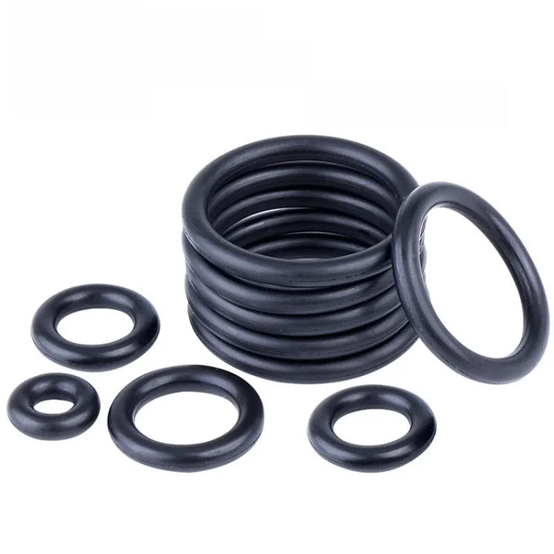 Czarny nitrylowy o-ring Grubość CS 1 mm/1,5 mm/2 mm/3 mm Średnica zewnętrzna 3-80 mm Gumowa uszczelka olejoodporna — zdjęcie 2