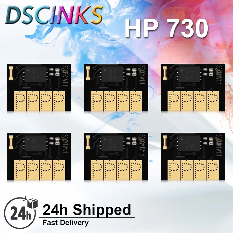 For HP 730 HP730 Chip For HP DesignJet T1600 T1600dr T1700 T1700dr T2600 T2600dr Printer Ink Cartridge Chip New Upgrade 300ML/PC