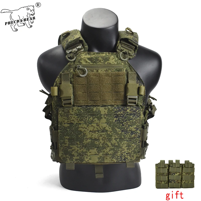 

PHECDA military gear 530D waterproof Nylon Russian Army Camouflage EMR laser cut molle tactical combat vest military