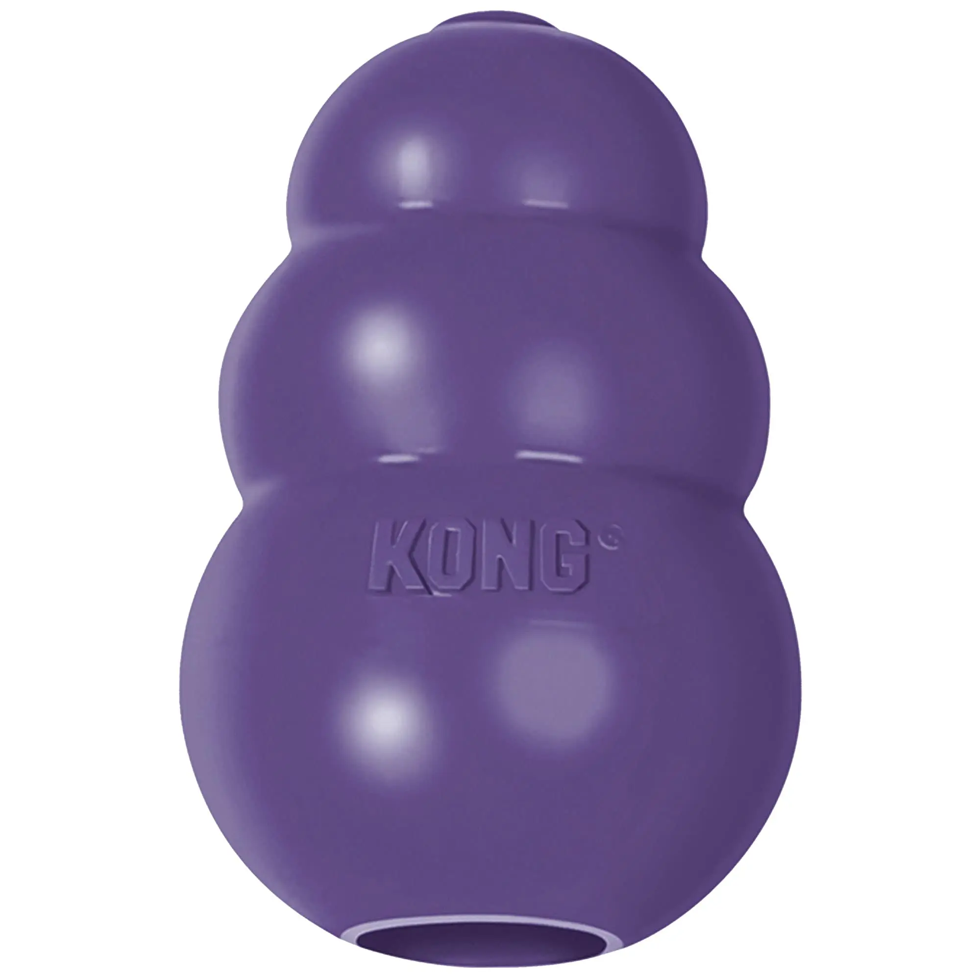 KONG Senior juguete para perro, goma Natural suave, divertido para masticar, perseguir y Fetch, púrpura