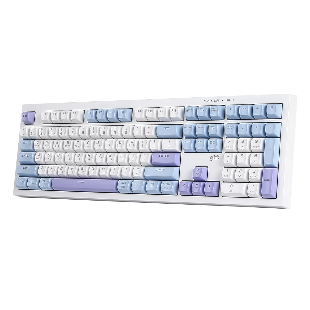 Zicklicker Officepro Wk50 Silence m Rgb Noiseless Waterproof Wireless Bluetooth Keyboard 108 Keys Sky City (Rc1)