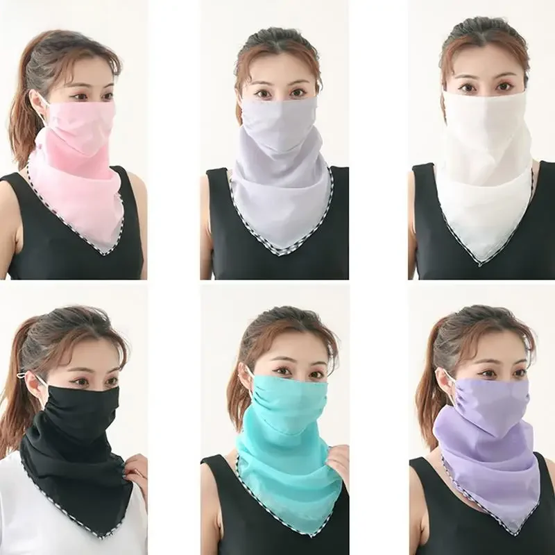 AliExpress JULYHOT Women Mask Scarf Summer Sun Protection Face Mask Neck Shawl Outdoor Riding Dustproof Running Cycling Ear Hangers Chiffon Scarf