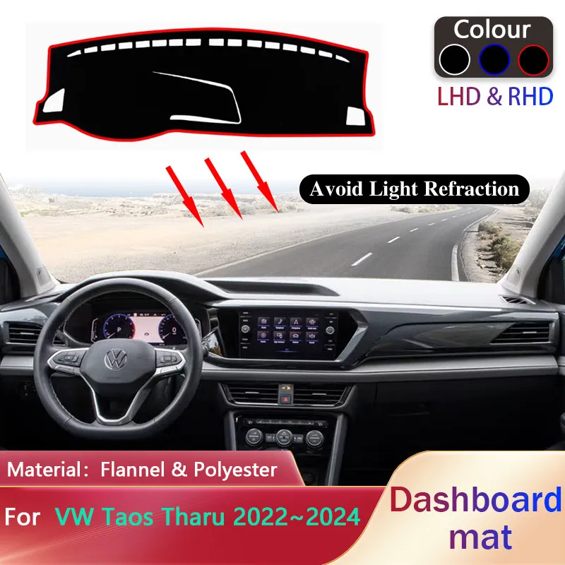 

Car Dashboard Pad for Volkswagen VW Taos Tharu 2022~2024 Liner Anti-Slip Mat Sunshade Pad Dashmat Carpet Rug Cover Accessories