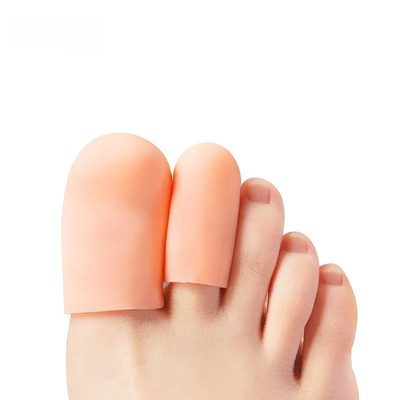 Protecteurs d'orteils souples en Gel de Silicone, 2 pièces, manchons d'orteils pour prévenir les callosités, les ampoules, outil de soins des pieds, taille S L Z55202