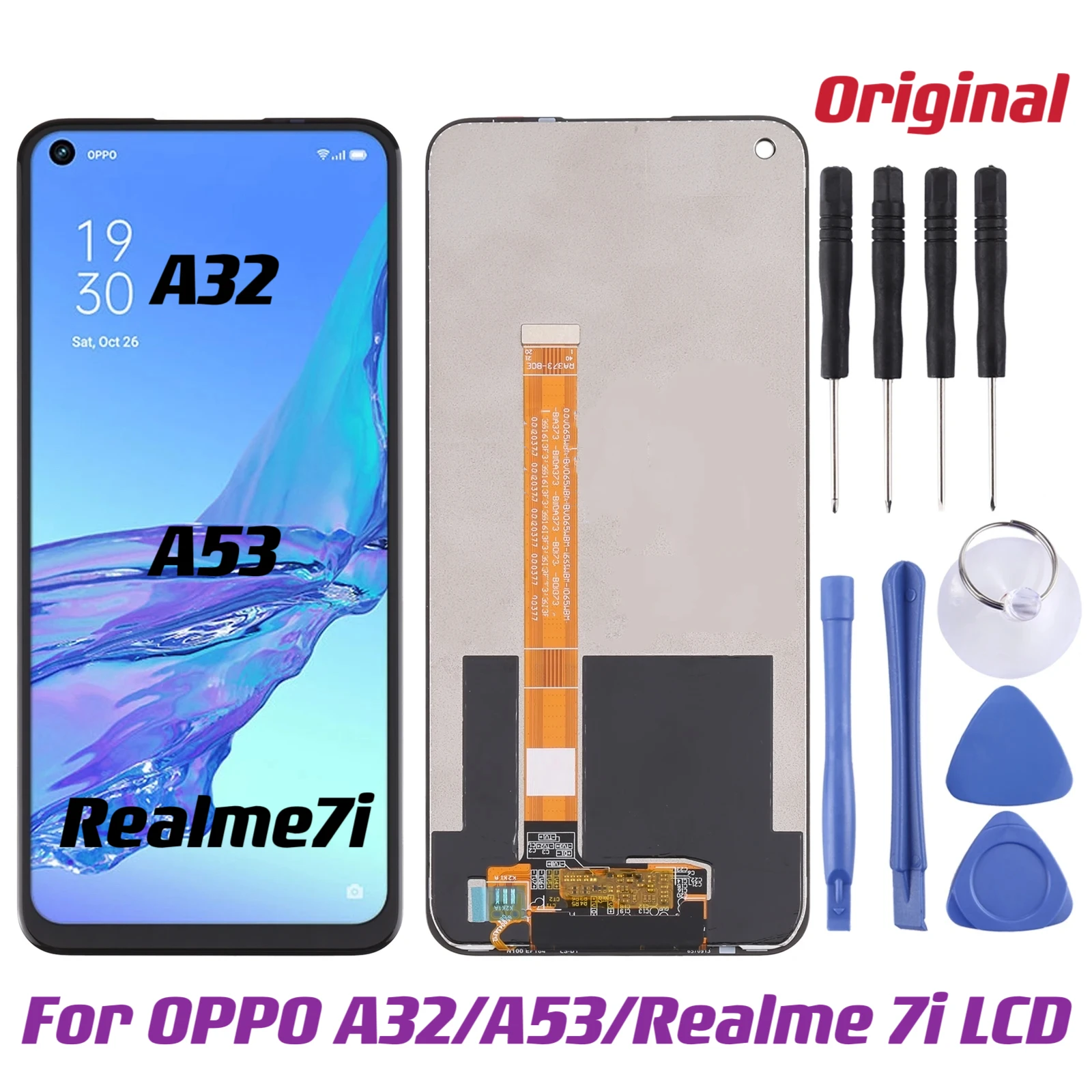 6.5inch Original LCDSuitable for OPPO A32 screen assembly A53 2020 touch screen LCD Realme7i display inside and outside