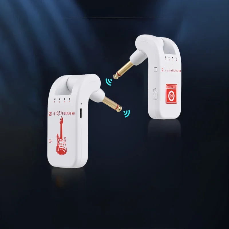 NONE Système de guitare sans fil 2.4G, transmetteur récepteur de guitare Rechargeable, Plug Play, Transmission en temps réel pour guitare électrique basse 3