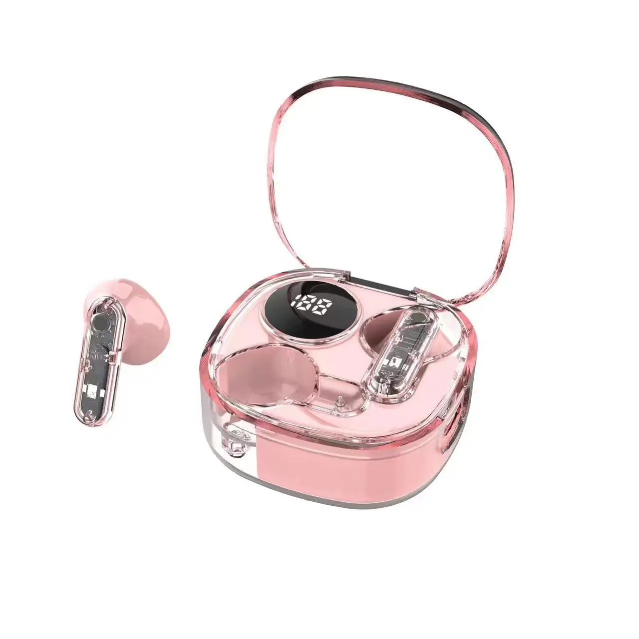 Прозрачные складские Высококачественные беспроводные Bluetooth-наушники M20 MAX с цифровым дисплеем