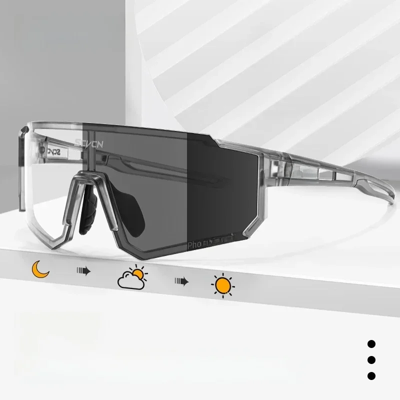 AliExpress SCVCN Photochromic Sunglasses Cycling Glasses Outdoor Cycling Road Mountain Bike Glasses Men and Women Casual Hiking Windproof