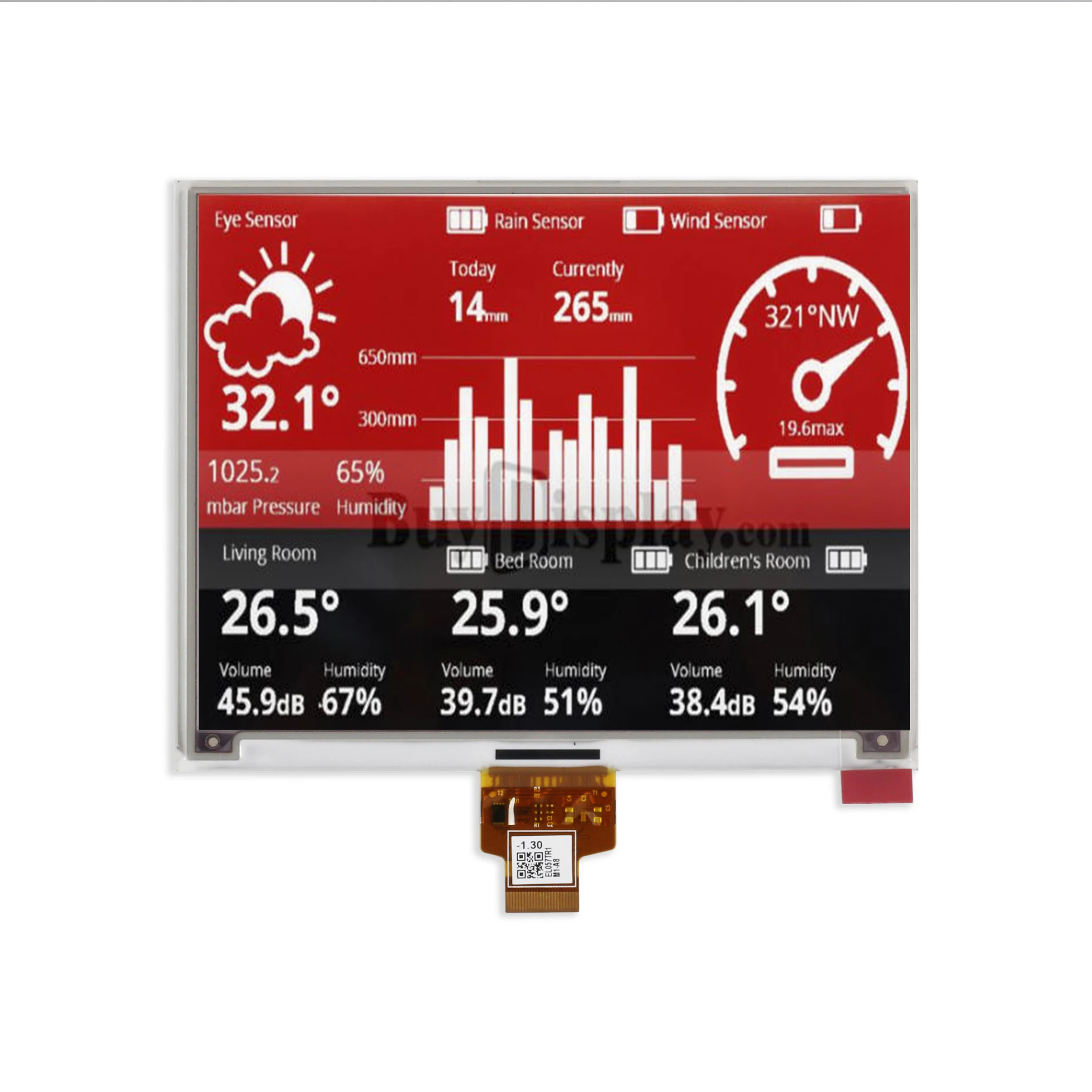 

New 5.7inch EL057TR1 SPI Eink Screen 640x448 EPD Display