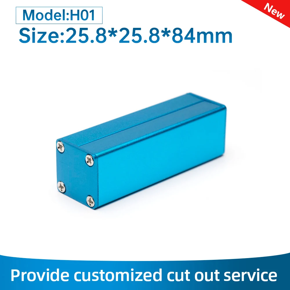 Custom Outdoor Manufacturer Metal Circuit Protection Housing Extruded Battery Box Aluminum Profiles Enclosure H01 25*25MM