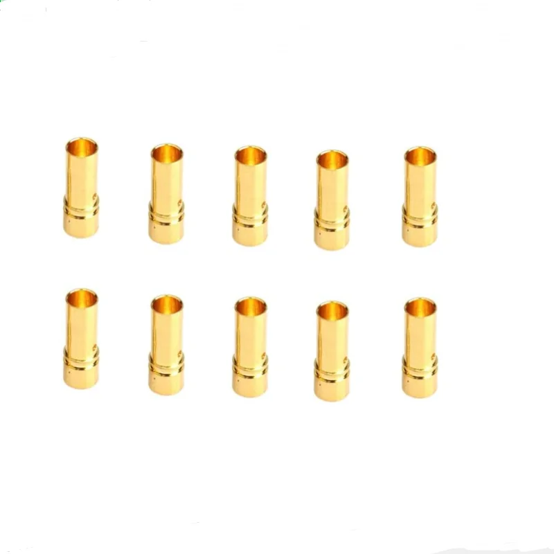 Conector macho hembra tipo bala para batería Lipo RC, 5/10mm, chapado en oro, para Motor ESC, avión, coche y barco, 2/3,5 pares