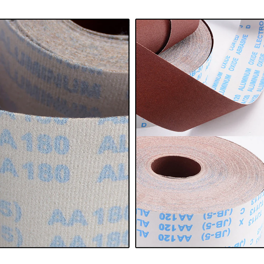 4 Inch 100mm Hook Loop Sandpaper Rolls 60-1000 Grit Emery Cloth Roll Sand Paper Sheets for Metal Wood Car Jewellery Polish Tools