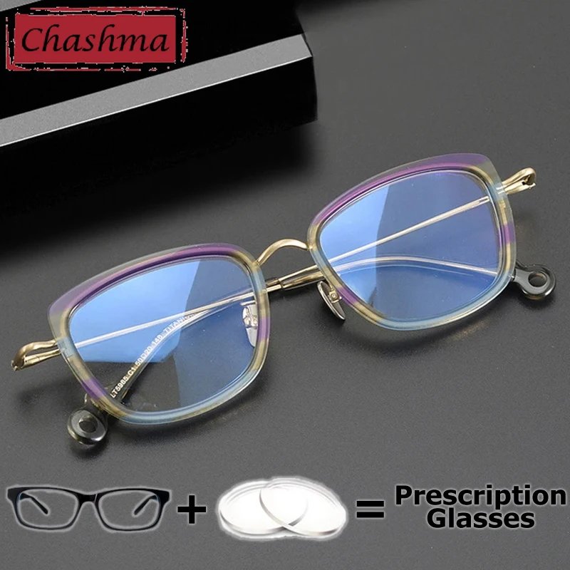 

Chashma Prescription Glasses Women Pure Titanium Eyeglasses Frames Myopia Reading Anti Blue Eyewear Optical Lenses Spectacles