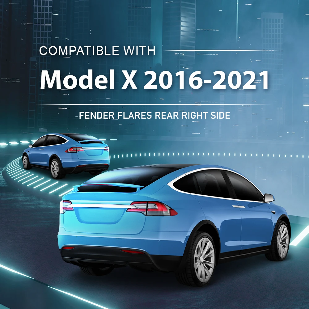 

Молдинг арки заднего правого крыла подходит для Tesla Model X со стороны пассажира 2016-2023 гг.