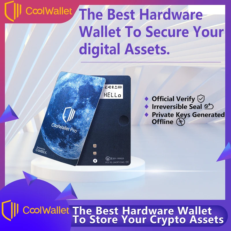 CoolWallet Pro security Cold Hardware Wallet Crypto Digital Currency Asset Blockchain Private Key Support Multi Chain Open Source Hardware Wallet Cold Wallet Protect and Store crypto Digital Assets BTC ETH USDT