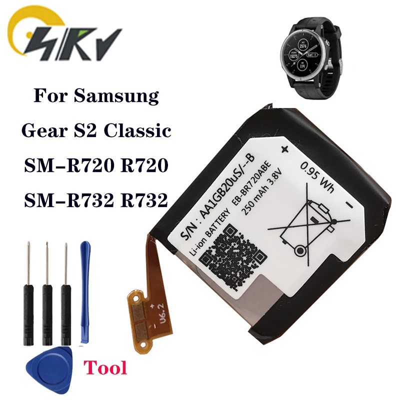 250mAh Battery EB-BR720ABE For Samsung Gear S2 classic SM-R720 R720 R732 Smart Watch 250mAh Replacement Battery