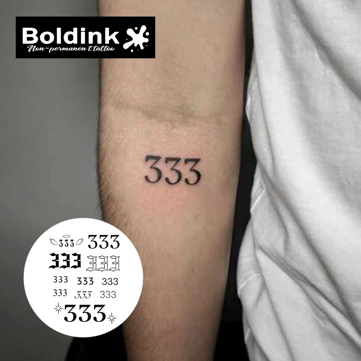 Three Temporary Tattoo,Lasts To 15 Days New Technology Magic Waterproof Semi Permanent Sticker.