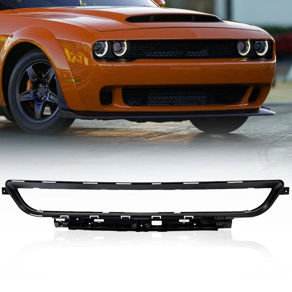 

Crossdesign Front Lower Bumper Grille Fit for Dodge Challenger 2015 2016 2017 2018 2019 2020 2021 2022 2023 68260158Aa Black