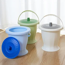 Adult Chamber Pot with Lid Bedside Urine Bucket Spittoon Bucket for Female Male Home Use Elderly Women Men Children Room Pot
