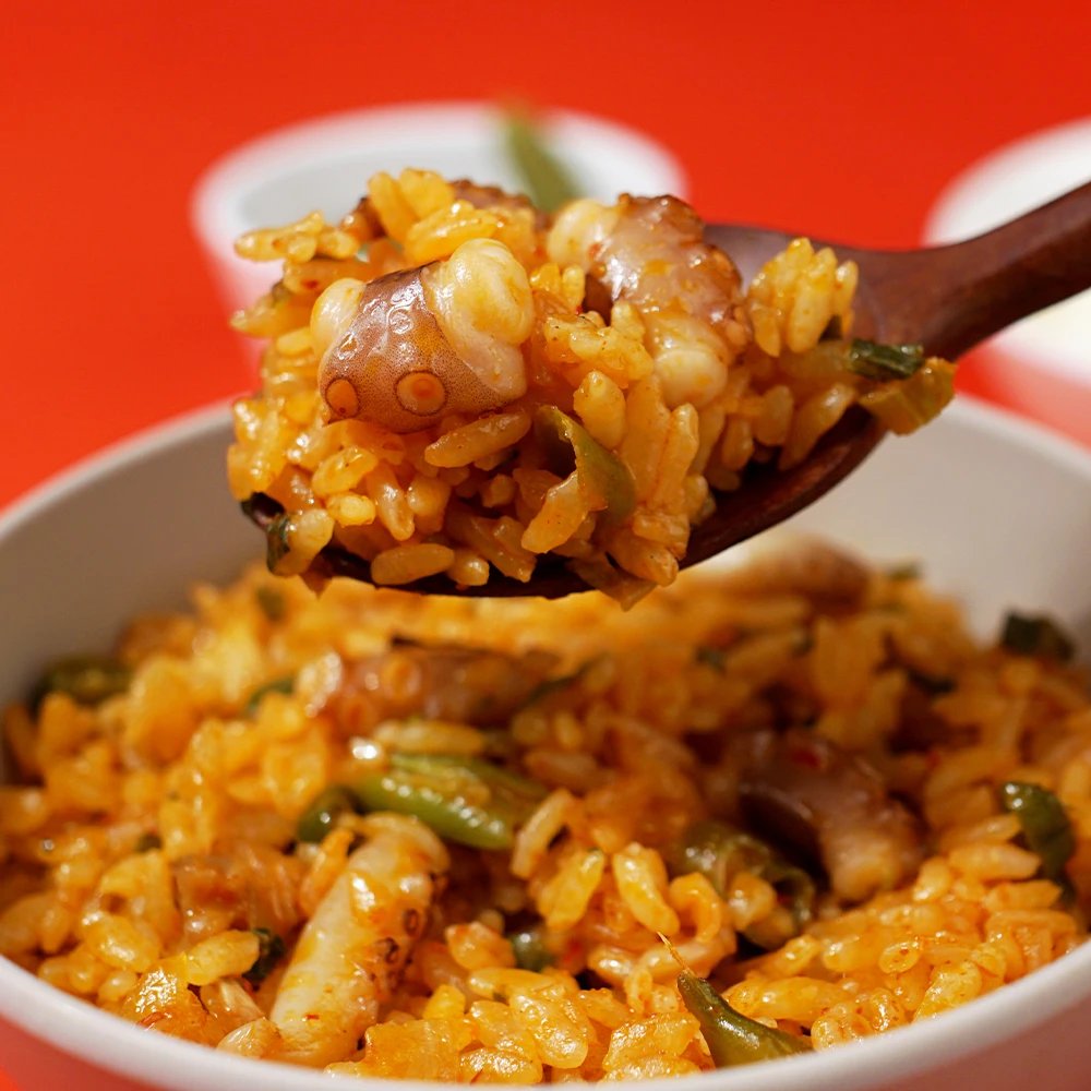 أومجي أوكتوبوس يقلب الأرز المقلي ، أرز مجمد جاهز فوراً للأكل ، صحن ، 10 عبوات #2