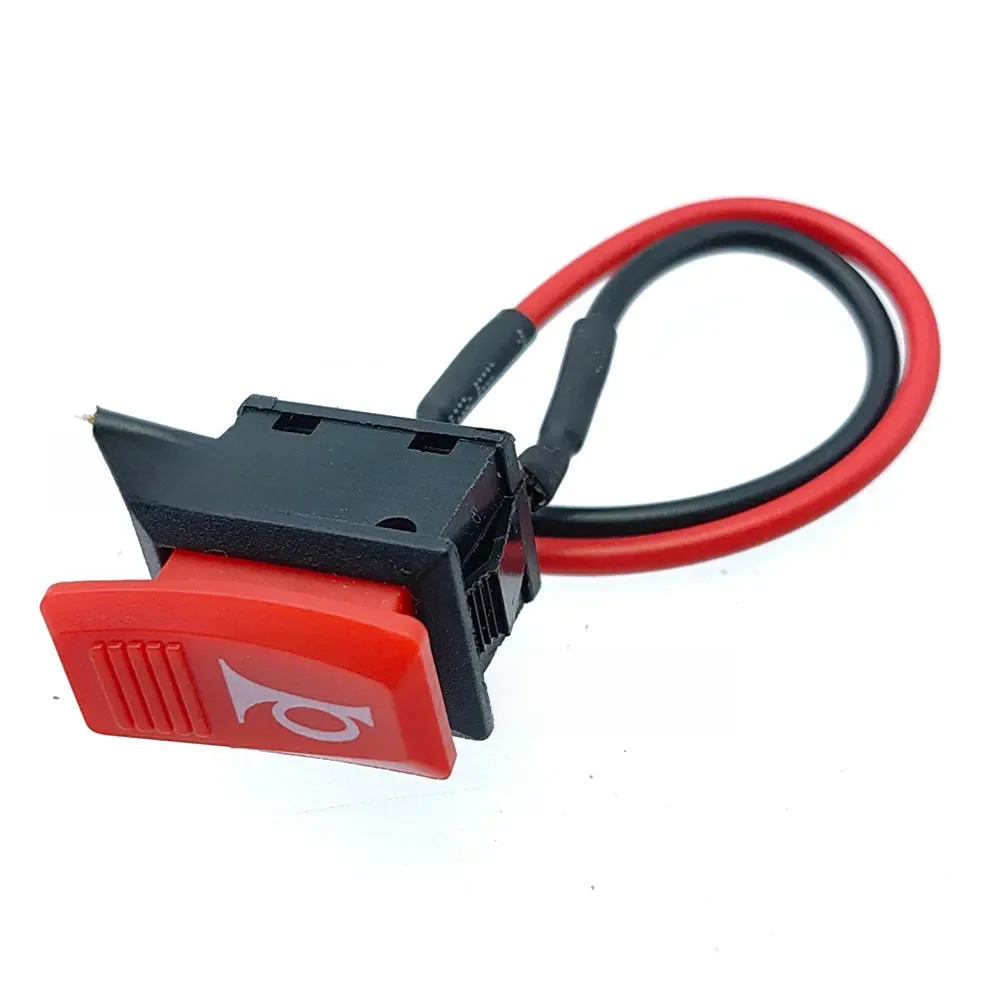AliExpress SYKDFD 1PCS Horn Switch Car Button E-bike Motorcycle Horn Universal Momentary Push Rocker Switch Plastic 2