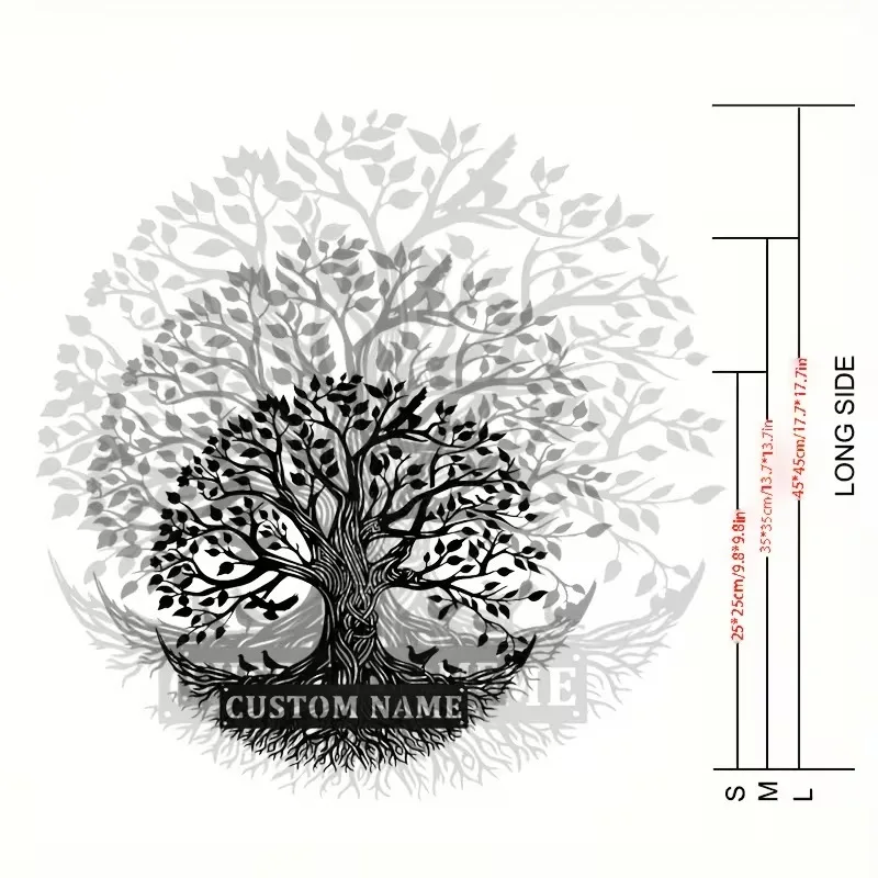 Customizable Tree of Life Metal Wall Art Decor with Branching Design, Unique for Large Space/Outdoor Decor, Metal Wall Art Decor image 2