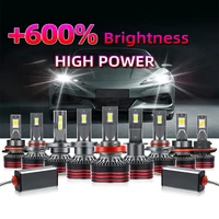 Bombillas de faros LED H11 Canbus 9005/HB3 9006/HB4 H1 H4 H7 H13 9004 9007 6500K bombillas de tubo de cobre individuales blancas para automóvil