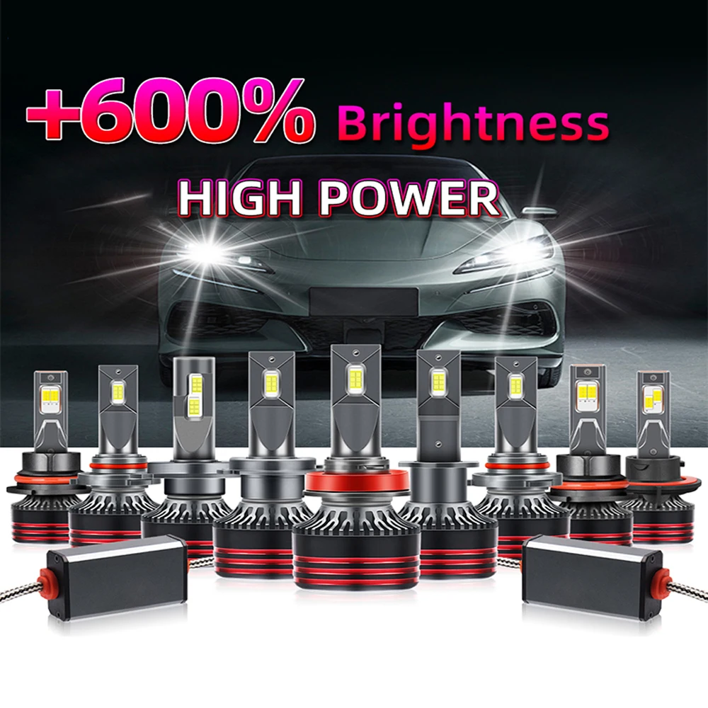 H11 Canbus LED Headlight  Bulbs 9005/HB3 9006/HB4 H1 H4 H7 H13 9004 9007 6500K White Singel Copper Tube Auto Light Bulbs