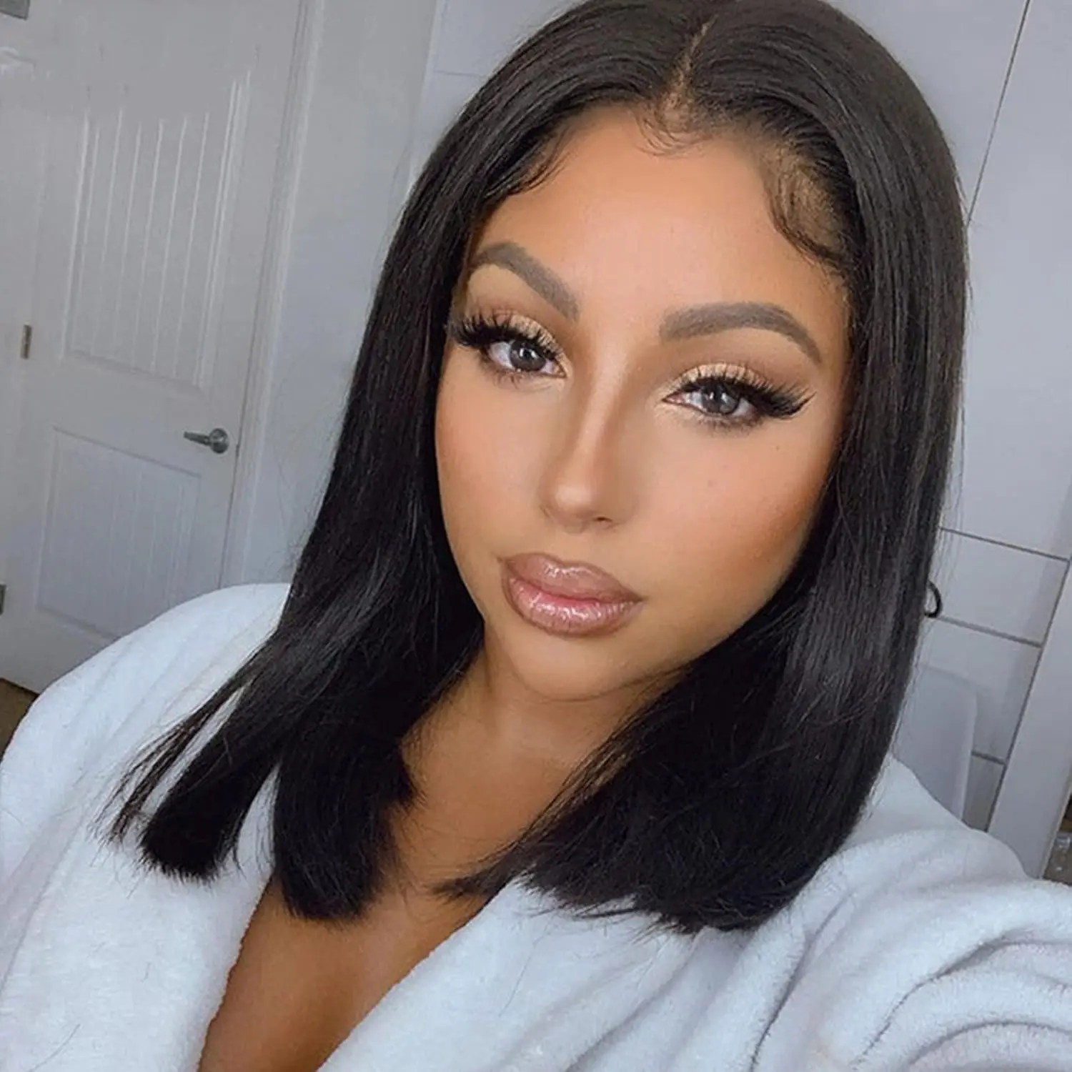 Lace Closure 4x4 Bob Wig 180% Density Straight Wigs Human Hair 4x4 5X5 Human Hair Wigs with Baby Hair for Black Women