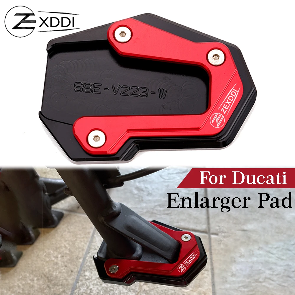 

2024 ZEXDDI Motorcycle Kickstand Side Stand Extension Pad Fit For Ducati Multistrada V4S V2S V2 V4 S 950 1100 1200 Accessories