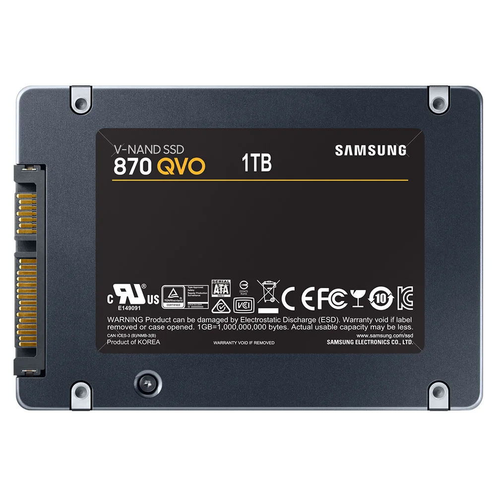 Samsung SSD QLC SSD 870 QVO 1TB MZ-77Q1T0BW official certification (genuine)