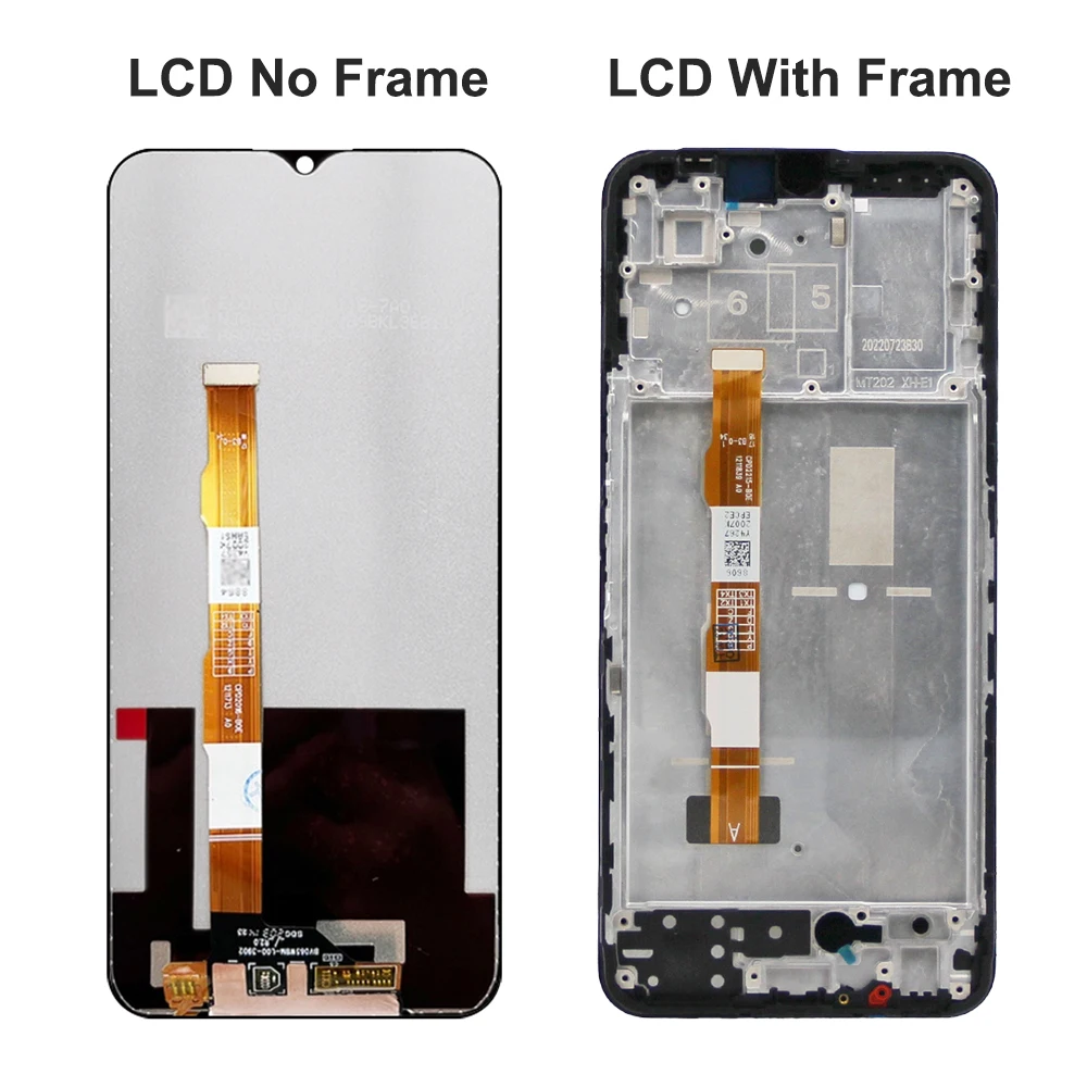 شاشة LCD شاشة تعمل باللمس مجموعة محول رقمي مع إطار ، قطع غيار إصلاح أصلية لفيفو Y22 ، V2207 ، Y22s ، V2206 ،"