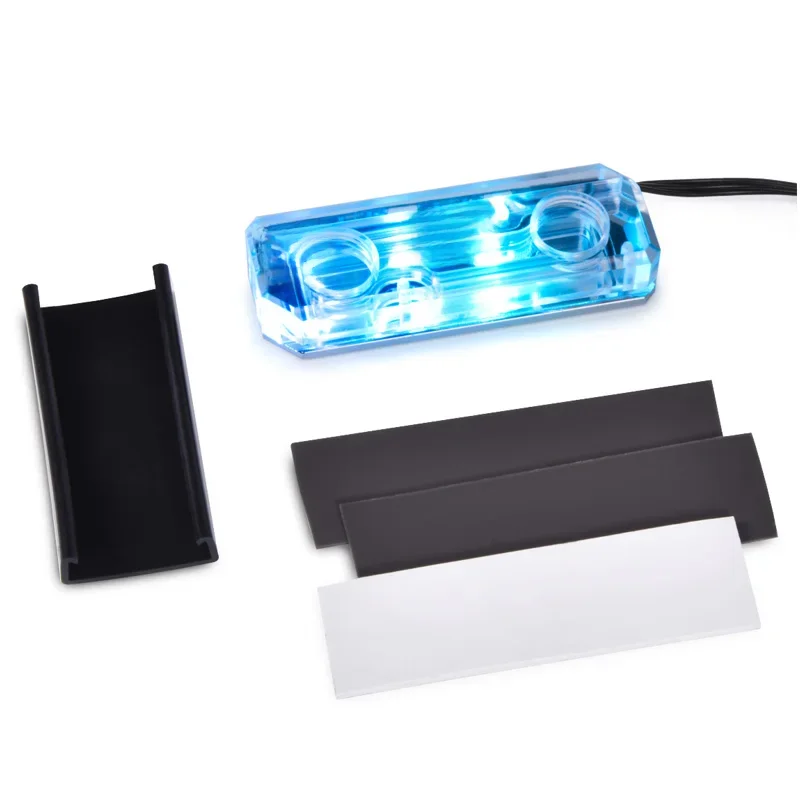Alphacool HDX Apex Acetal, akrylowy aRGB M.2 2280 SSD Cooler, pokryty niklem miedziany blok wodny SSD, G1/4 "przezroczysty, czarny — zdjęcie 2