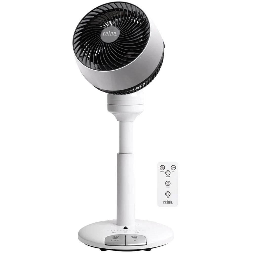 Reina Circulator Circular fan remote control for foot three-level rotating air circulation household office moisture-drying gas dry laundry low noise timer RF-8080R