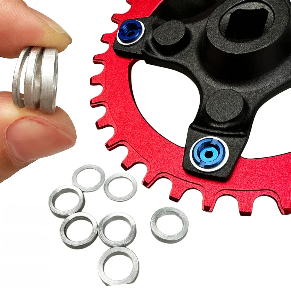 AliExpress GANOPPER 1mm 2mm 3mm CNC Bike Spacer Shim Bicycle Chainring Bolt Ring Bike Chain Wheel Screws Washer Gasket Double Bike Crankset Screws